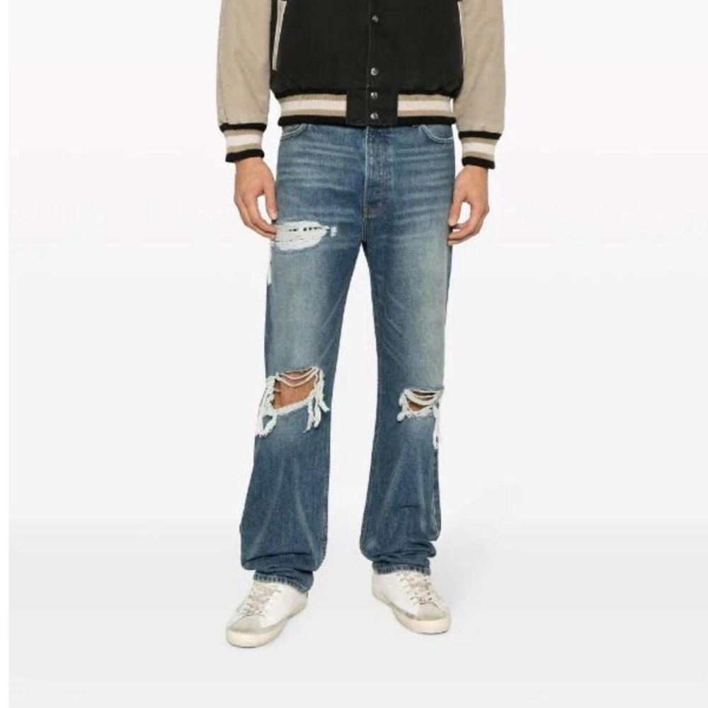 RHUDE
Boxer distressed straight-leg jeans SIZE 29